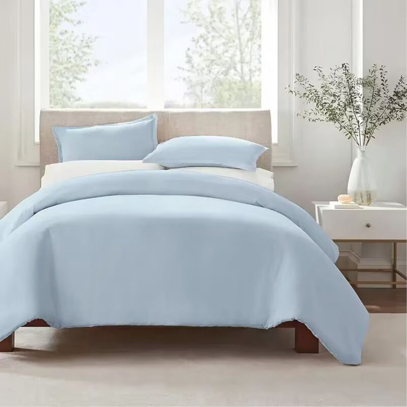 Simply Clean Solid Duvet cover Light Blue, Queen Duvet Cover