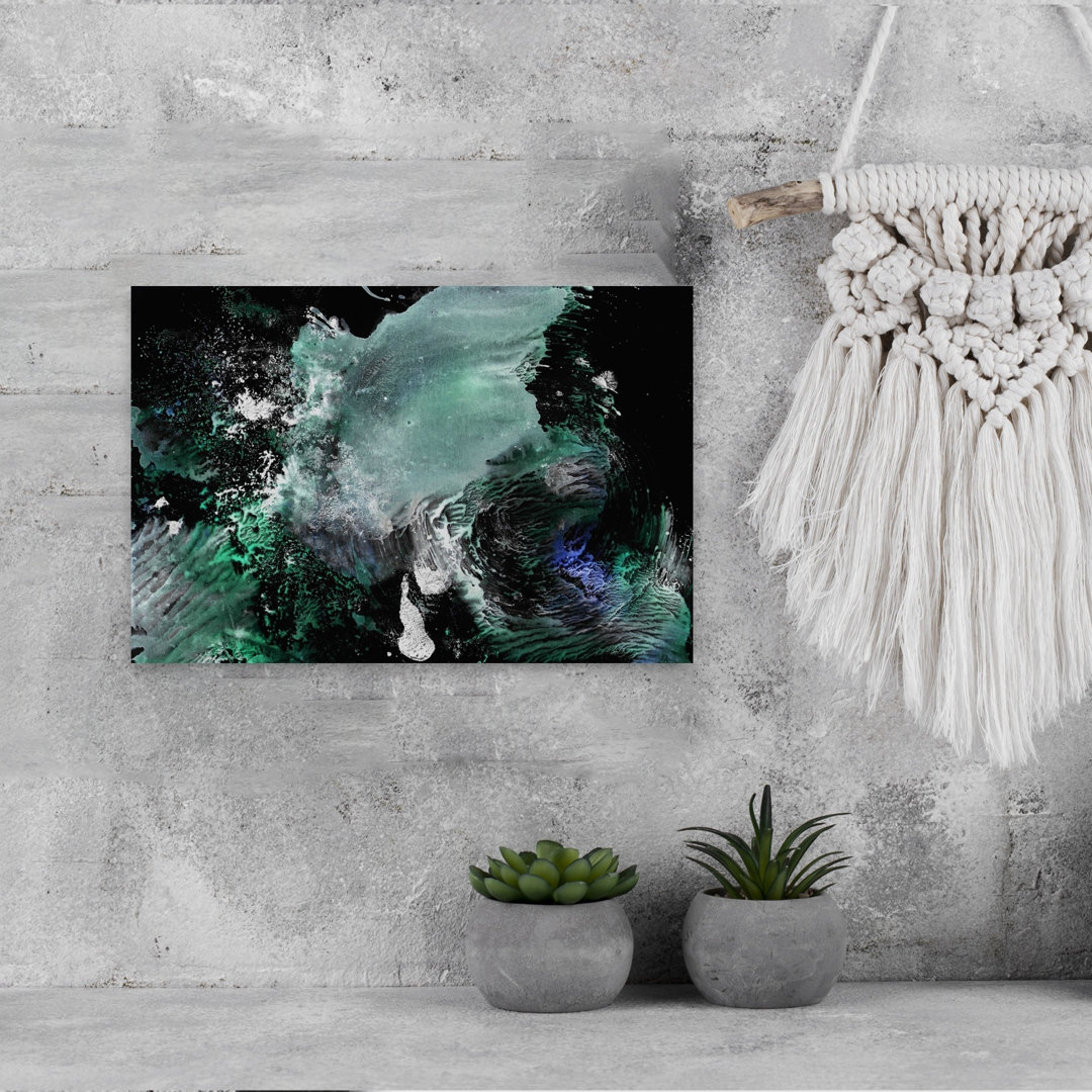 Cosmic Ocean Flow Abstract Dramatic Ethereal Ocean Wall Art Print