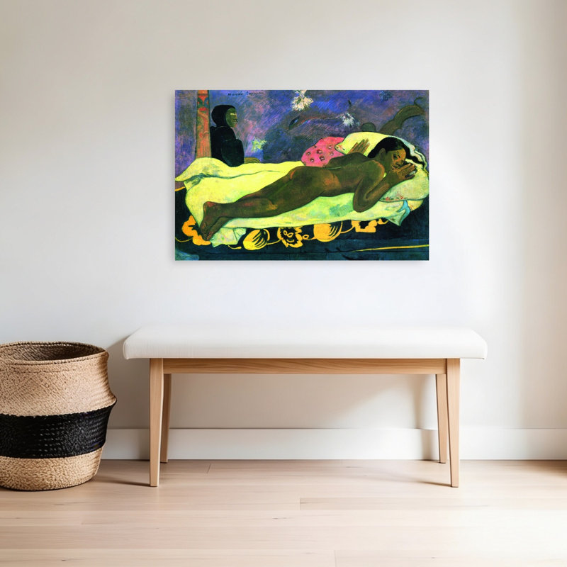 «Girl In Bed», impression d'art classique de paysage abstrait coloré au printemps, 24" H x 36" W