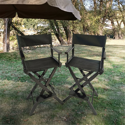 Chaise pliante en bois Chaise pliante en bois Chaise pliante 2 pièces / ensemble Populus + toile