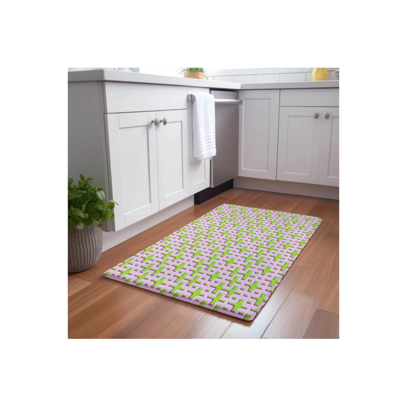 Chiang Mai Microfiber Rectangle Washable Rug, Black White, Rectangle 8' x 10'