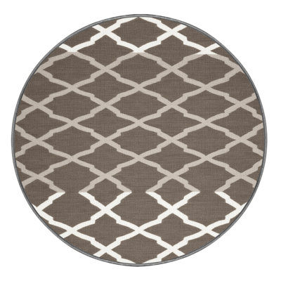 Tapis gris en treillis lavable à la machine