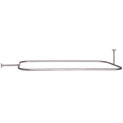54'' D-Shaped Fixed Shower Curtain Rod