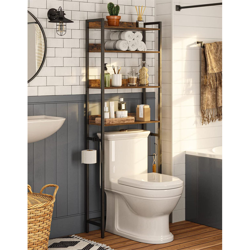 Preben 68.3'' H x 23.6'' W x 9.5''D 4 Tier Freestanding Over-The-Toilet Storage