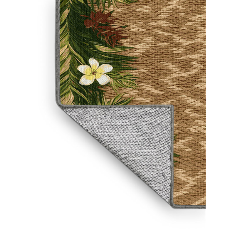 Tapis hawaïen lavable tissé Lei, Tapis de couloir 2 pi x 5 pi