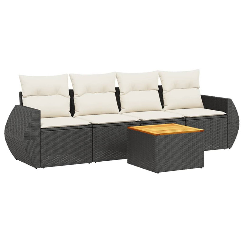 Vidaxl Garden Sofa Set Black