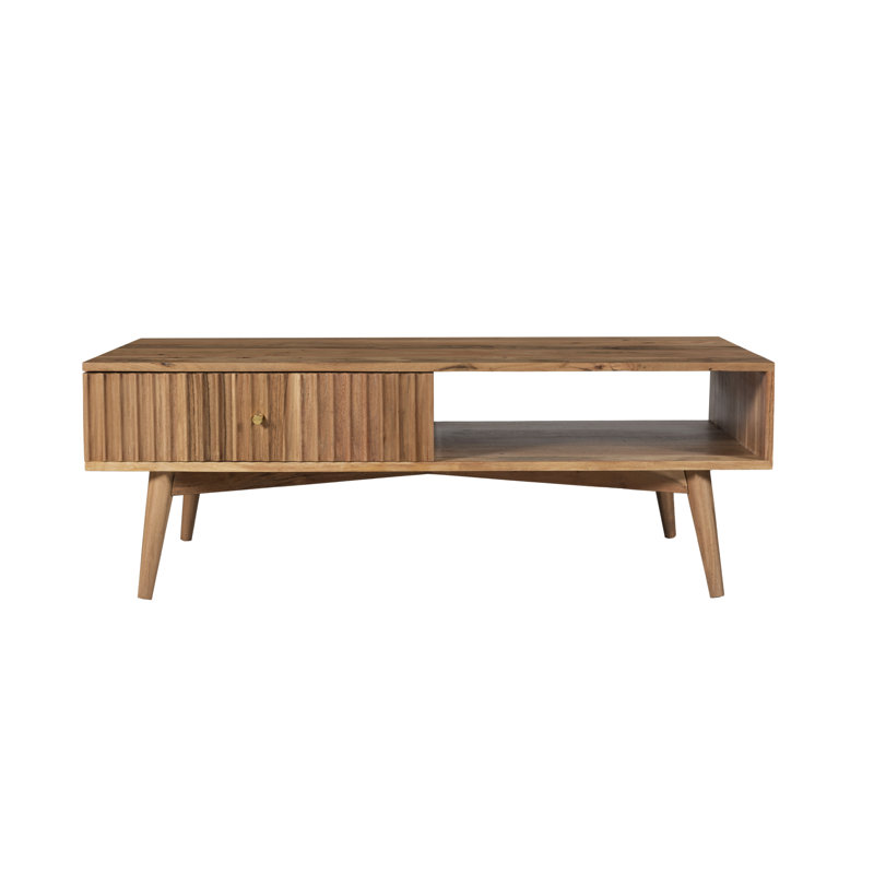 Gerbiorn Solid Wood Solid Coffee Table with Storage