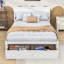 Lit plateforme double à 2 tiroirs avec rangement sous le lit-955794410