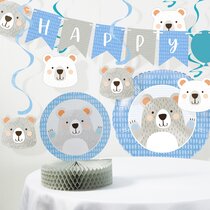 Creative Converting Boho Rainbow 1st Birthday Decorations Kit, 35