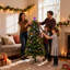 Fibre Optic Christmas Tree with Baubles and Stars, PVC, Pre-Lit LED Decorative Indoor Tree-71878656