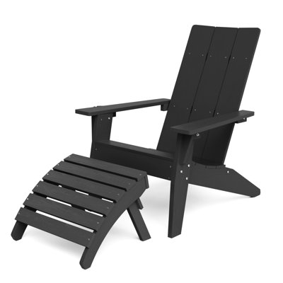 Chaise Adirondack avec repose-pieds