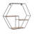 Clarisa Wall Shelf, Hex Design Wire Shelf Kit