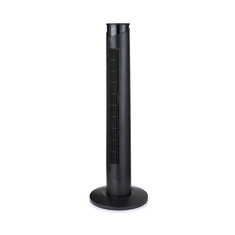 GEEPAS 37" Tower Fan with Remote Control | Bladeless Oscillating Cooling Digital Touch Display, 3 Speed Levels 4 Wind Modes With 12H Timer | Electric Standing Air Circulator for Home Office, 45W