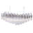 Transitional 20 Light Glass Shade Chandelier