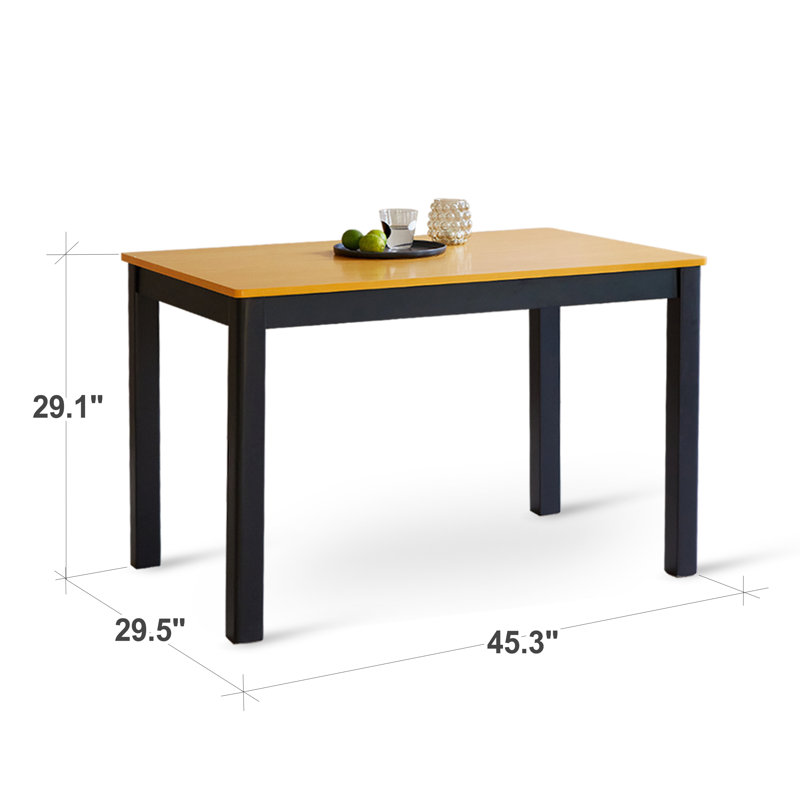 Table de salle à manger Davron, Chêne / noir