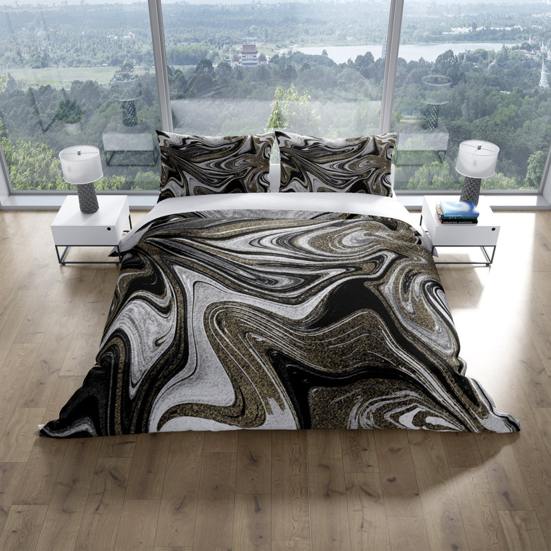 Abstract Duvet Cover, Queen Duvet Cover + 2 Shams