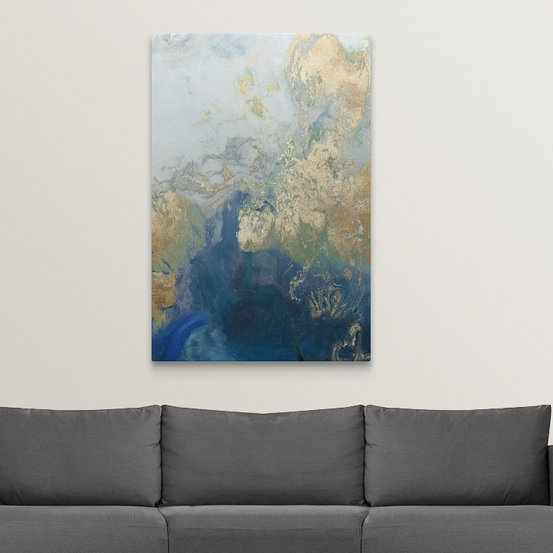 «Ocean Splash II», reproduction d'art, H 30 po x l 20 po x P 1,5 po, Toile