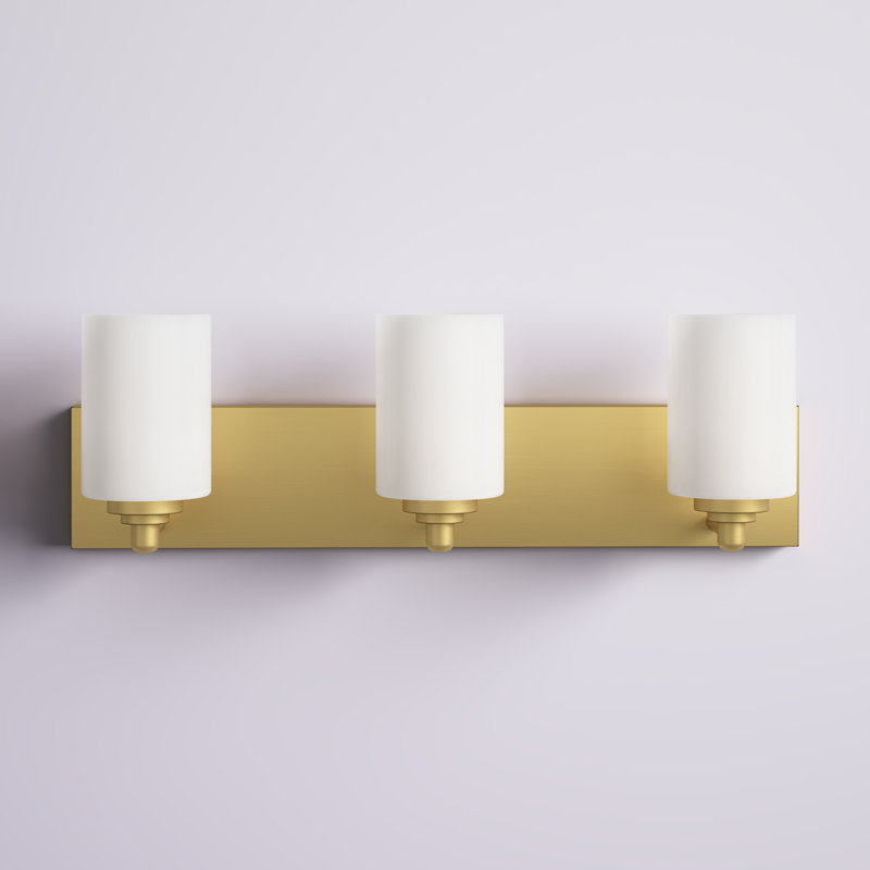 Éclairage pour meuble-lavabo à 3 lumières Partin, Or brossé