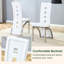 Ensemble de salle à manger contemporain 7 pièces avec table rectangulaire sur pied en faux marbre et chaises en similicuir-549078932-549078955