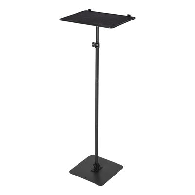 Adjustable Height Projector Floor Stand with Universal Tray & Gimbal Mount - Heavy Duty Carbon Steel Tripod for Home Theater & Office