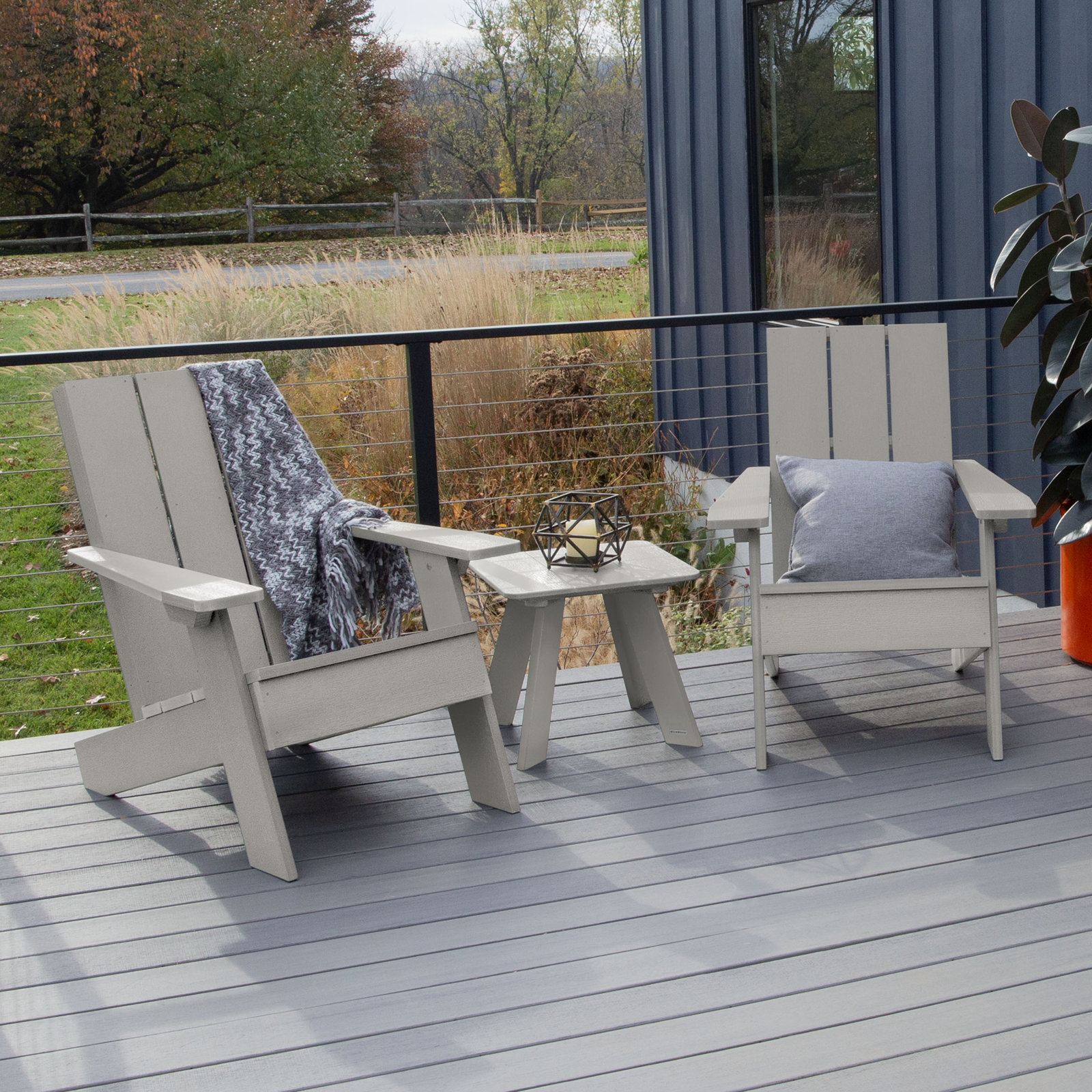 Byrnes 2 - Person Patio Conversation Set, Harbor Gray