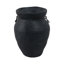 Vase rustique en terre cuite avec chaîne, noir-623362834