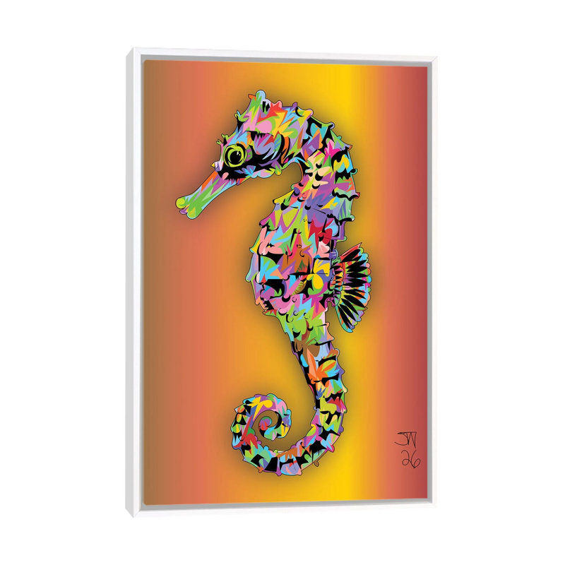 Sea Horse 2026 1 Piece Wall Art on Canvas, 101.6 cm H x 66.04 cm W x 4.445 cm D, White