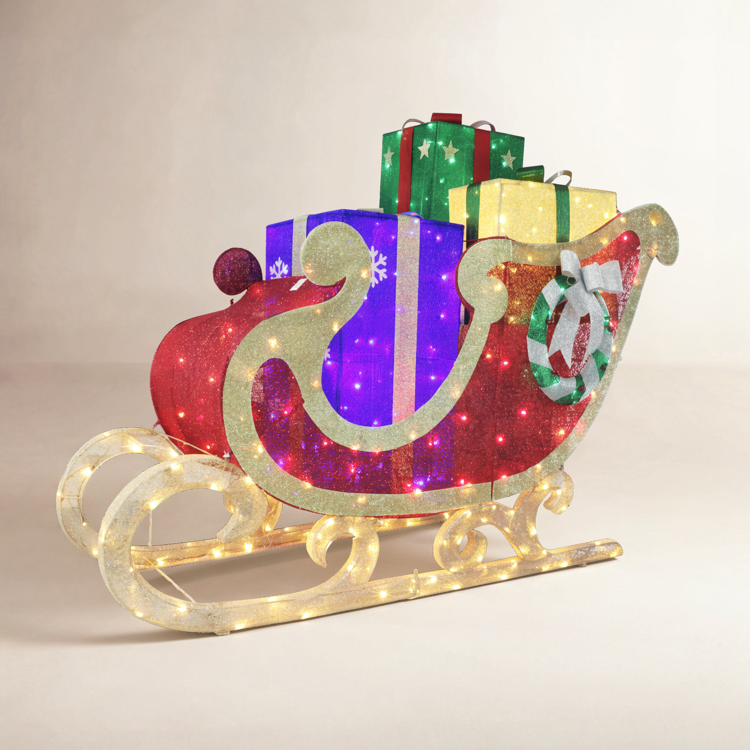 5' Outdoor Christmas Sleigh with Gift Boxes