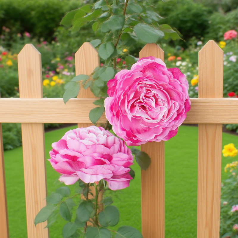 Fleur de rose artificielle rose