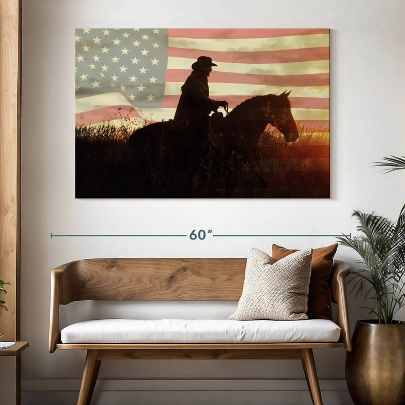 Drapeau des États-Unis Lelar Cowboy, H 34 po x l 51 po