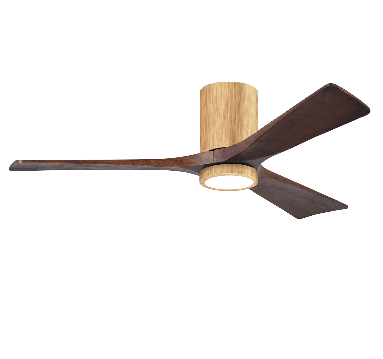 Olivier Ceiling Fan with LED Light Kit, Walnut, Light Maple, 52"