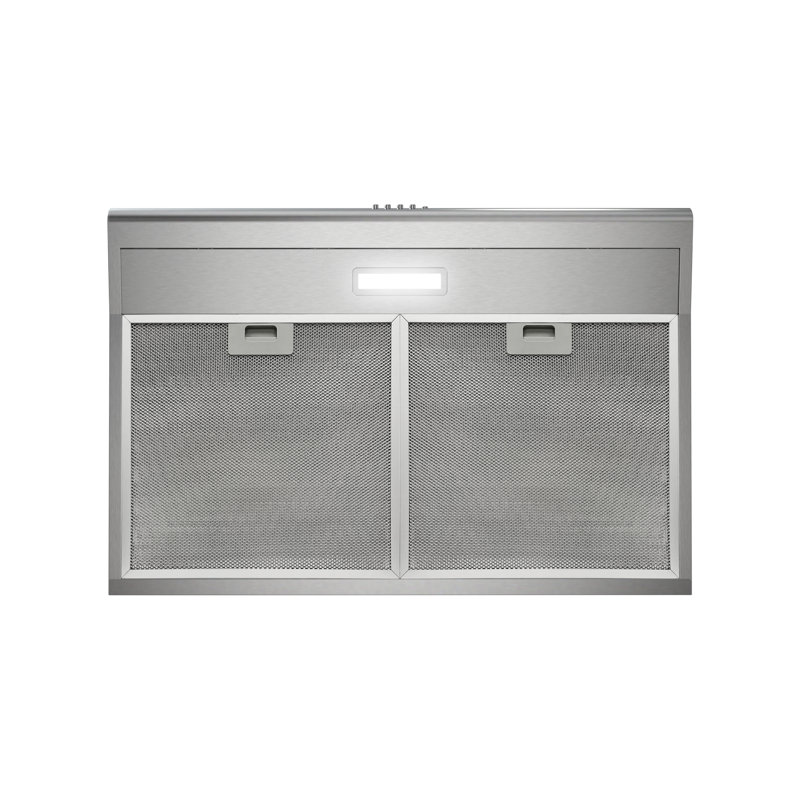Streamline 30 In. T-3169-1-DT Trieste Ducted Undermount 80 CFM Range Hood In Brushed Stainless Steel With Mesh Filters, Push Button Control, LED Light