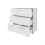 Commode Oto avec 4 tiroirs spacieux, blanc