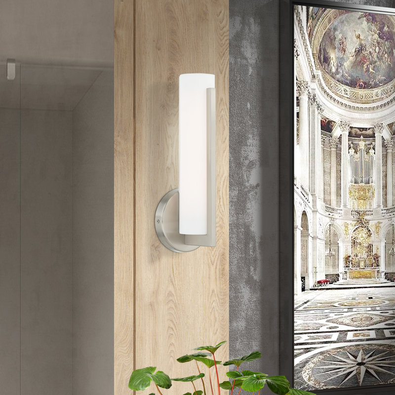 Bikram LED Flush Mounted Sconce, Brushed Nickel