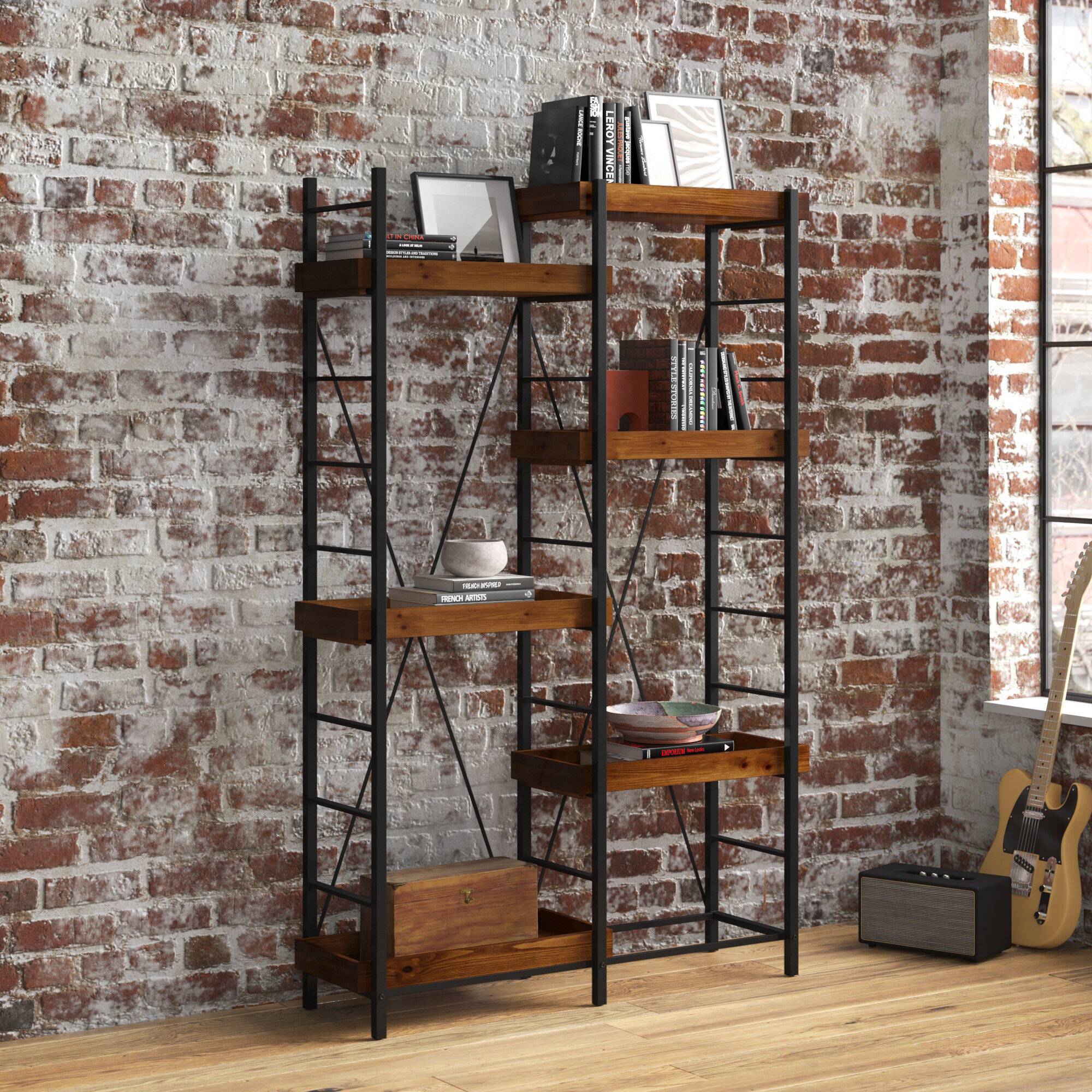 Blonde etagere online bookcase