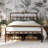 Classic Iron Platform Bed with High Headboard and Footboard-1832431515-1778892815