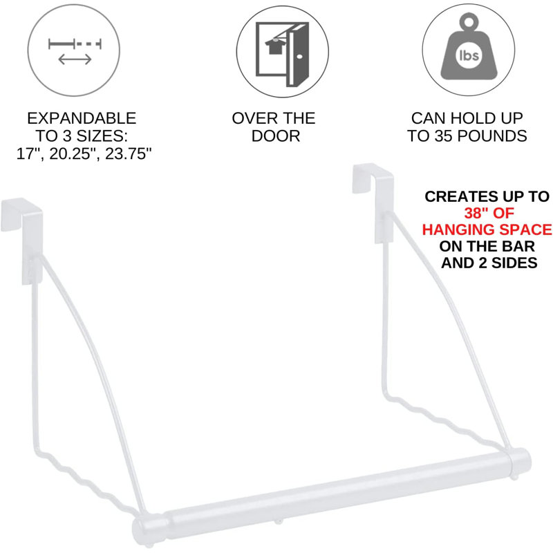 Suspendu au-dessus de la porte pour vêtements, Blanc