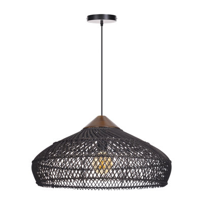 1-Light Pendant Light Black