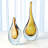 Stretched Neck Vase-Amber-Sm