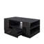 Table basse haute DEL 14,57 po, tables basses modernes pour le salon, table basse avec rangement, petite table basse, table centrale en bois avec 2 tiroirs et tablette latérale ouverte-1351005198
