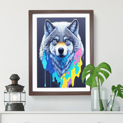 Wolf Paint Drips No.2 Abstract - Wall Art