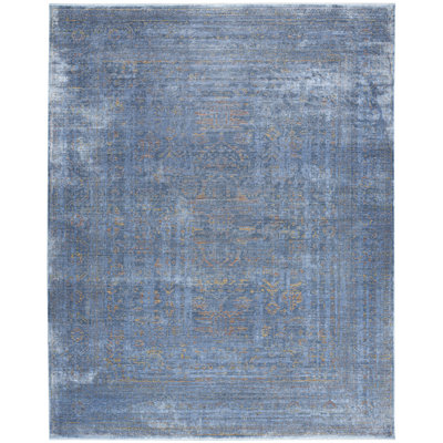 Bungalow Rose Luxurious Blue Vintage Indoor Rug