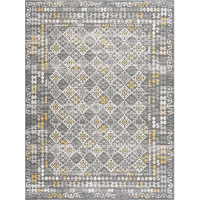 Deltufo Moroccan Reversible Flatweave Polypropylene Indoor / Outdoor Area Rug - Cream 