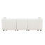 Ensemble de canapé de salon en microfibre blanc 3 pièces