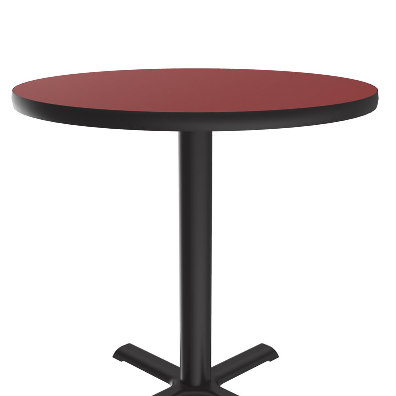 Table ronde pour salle de pause, Diamètre de 30 po, Rouge