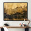 «Brown and Black Abstract Fluidité», reproduction sur toile-1661360342-1851899244