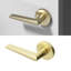 Levier de porte simple Halo de conception moderne dissimulée ne tournant pas (placard, garde-manger ou couloir) - Style minimaliste élégant en or champagne brossé-125873618