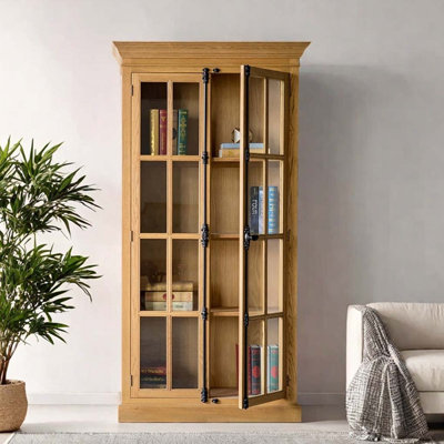Old style solid wood bookcase