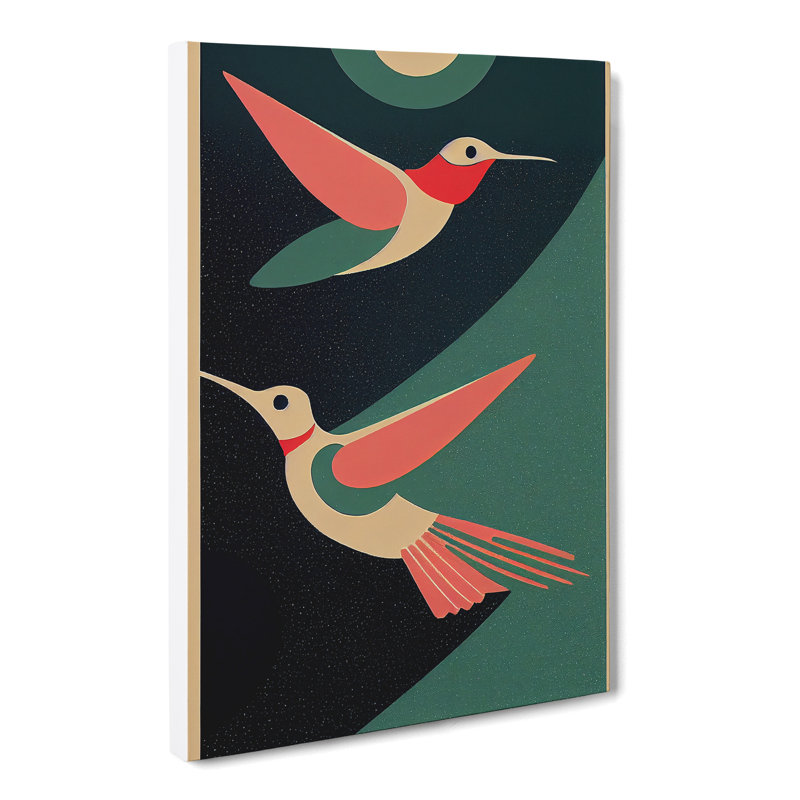 Cotta Hummingbird Abstract Vol.3 - Wrapped Canvas, 60cm H x 40cm W x 3cm D
