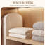 Paquet de 3 sacs à vêtements suspendus en coton, housses respirantes pour le rangement des placards, 42,5 po x 23,6 po, beige
